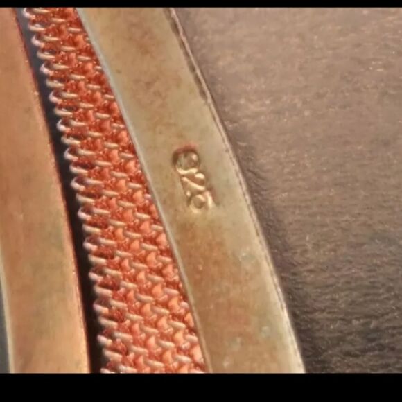 VINTAGE ESTATE SIGNED STERLING SILVER VERMEIL 6 3/4" BRACELET - Picture 4 of 4